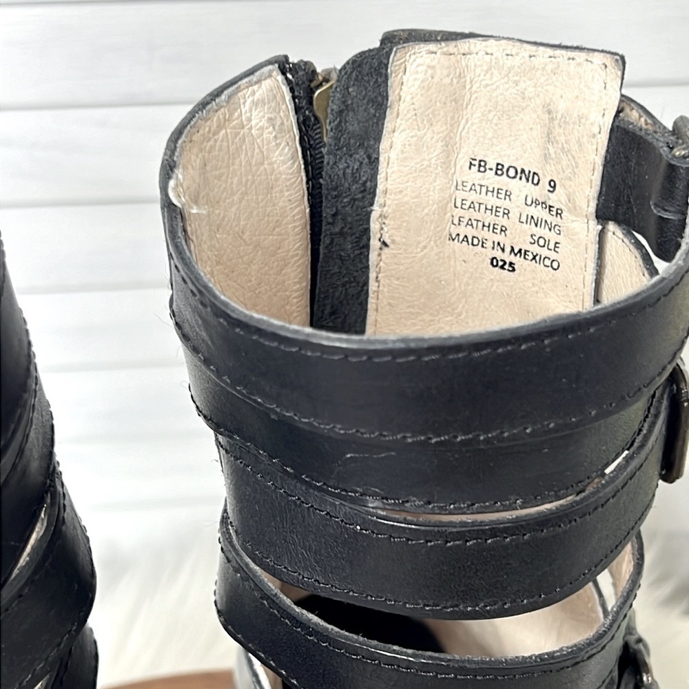FREEBIRD l Bond Ankle Straps Open Toe Sandal Leather Boot Cowgirl Bohemian Sz. 9 - Picture 6 of 13